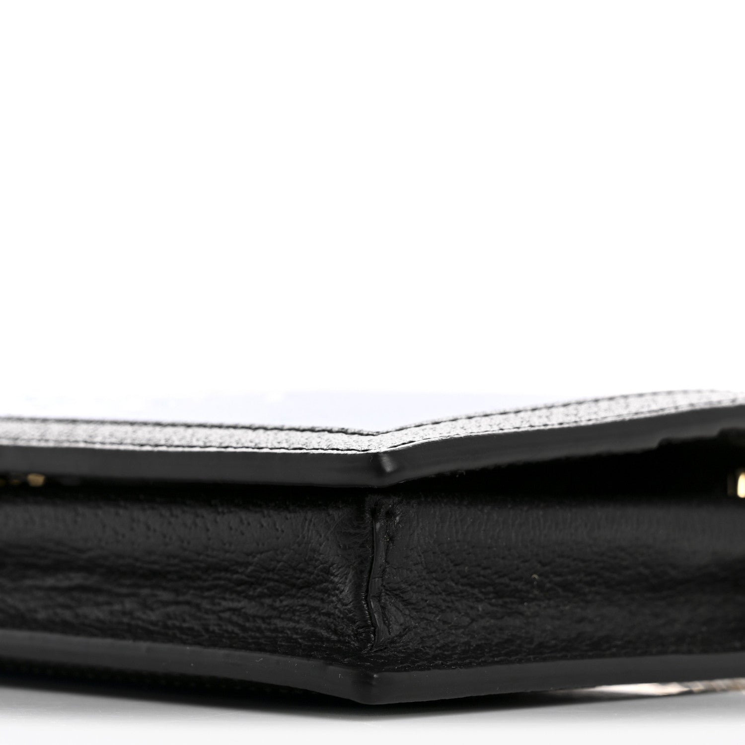 Gucci X ADIDAS Monogram Textured Dollar Calfskin Trefoil Embossed Wallet On Chain Blue 10 of 11