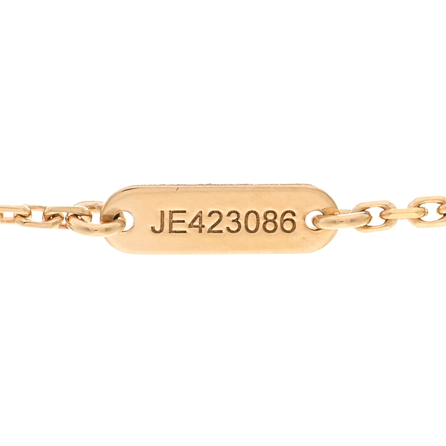 18K Yellow Gold Mother of Pearl Vintage Alhambra Pendant Necklace