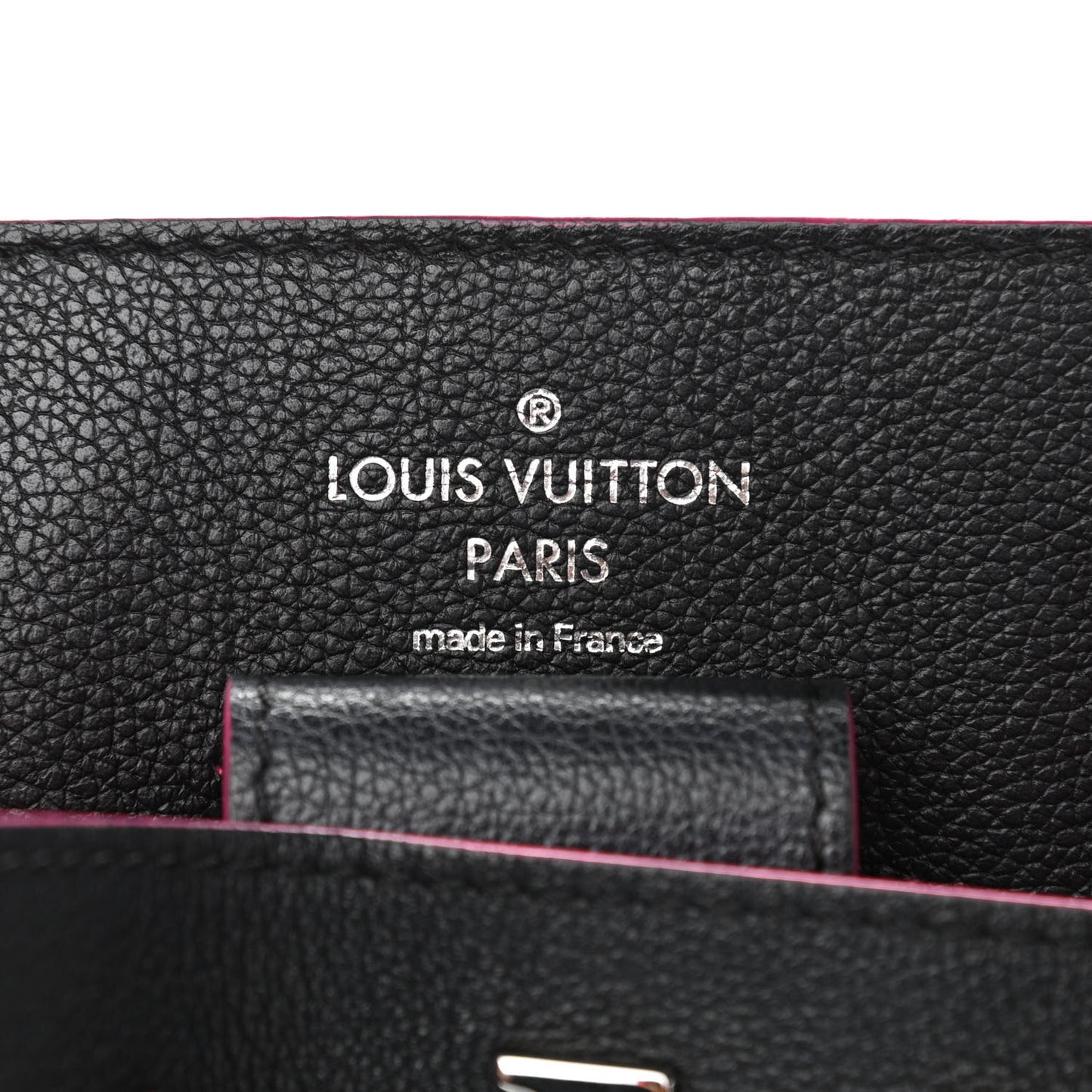 Calfskin Lockme Bucket Black