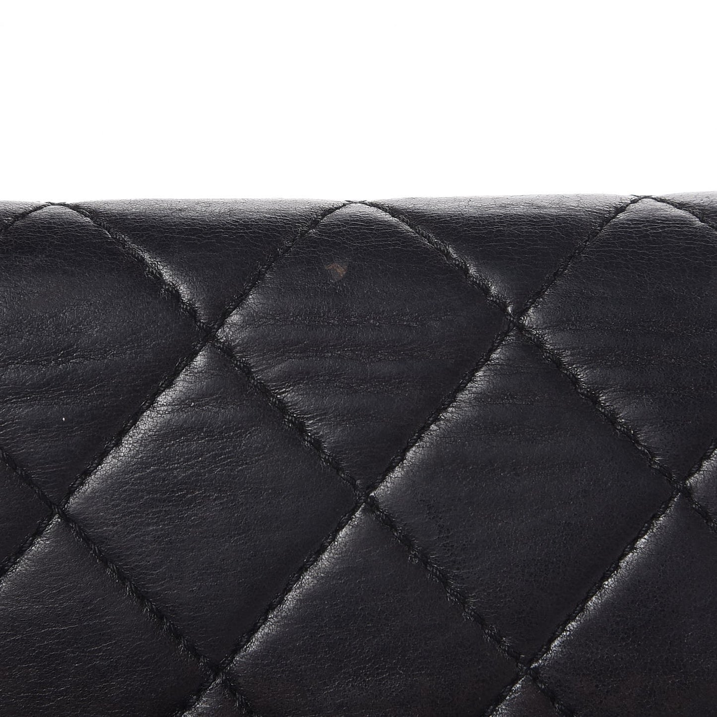 Lambskin Quilted Bekko Jumbo Single Flap Black