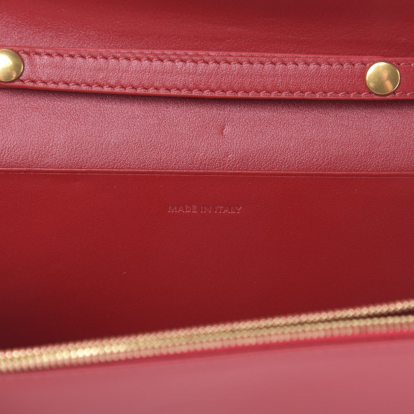 Calfskin C Wallet On Chain Bag Red