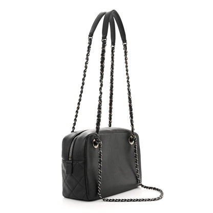 Chanel Caviar Lambskin Quilted Coco Break Camera Case Black 3 of 10