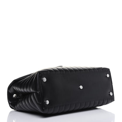 Saint Laurent Calfskin Y Quilted Monogram Large Loulou Chain Satchel Black 4 of 13