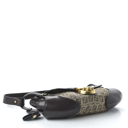 Fendi Zucchino Cuoio Ingrassato Compilation Hobo Panna Salvia Moro 2 of 10