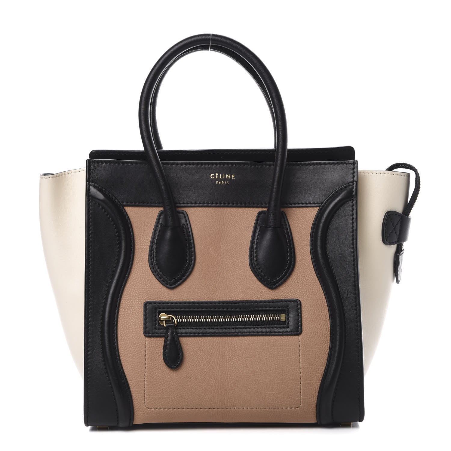 Celine Elephant Calfskin Micro Tri-Color Luggage Black 1 of 12
