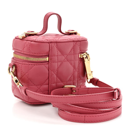 Christian Dior Lambskin Cannage Micro Vanity Case Strawberry Pink 3 of 10