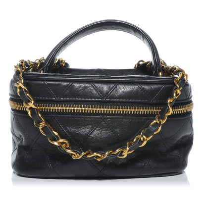 Chanel Calfskin Diamond Stitched Small Shoulder Bag Black 1 of 9