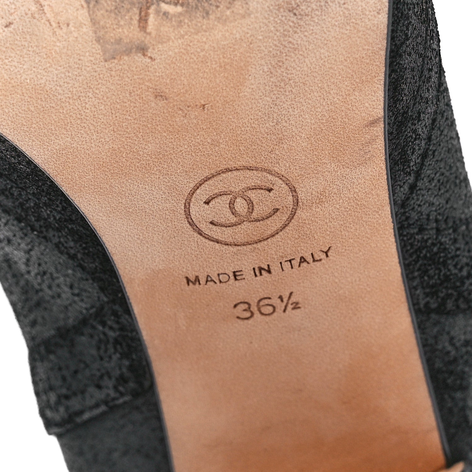 Chanel Suede CC Chain Ankle Boots 36.5 Black 6 of 9