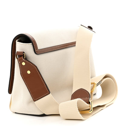 Burberry Canvas Horseferry Print Note Crossbody Bag Natural Tan 3 of 13