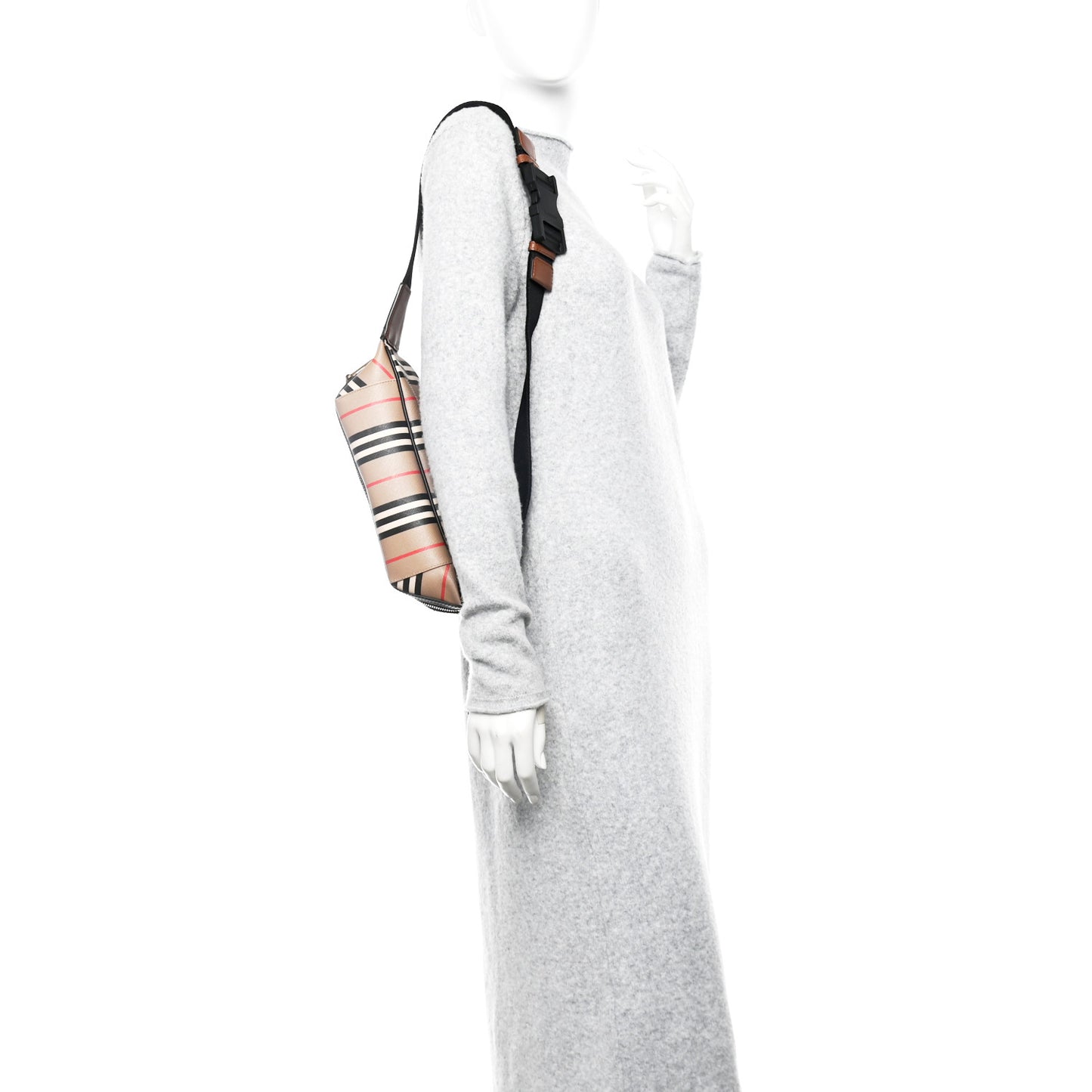 E-Canvas Icon Stripe Sonny Bum Bag Archive Beige