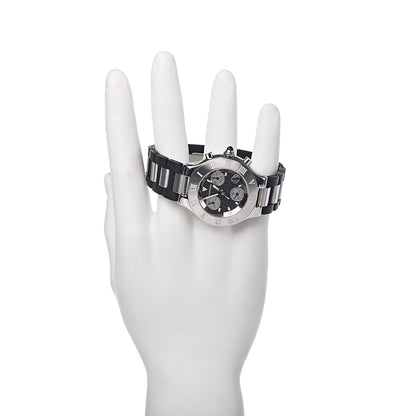 Cartier Stainless Steel Rubber 38mm Must 21 Chronoscaph Quartz Watch Black 2 of 8