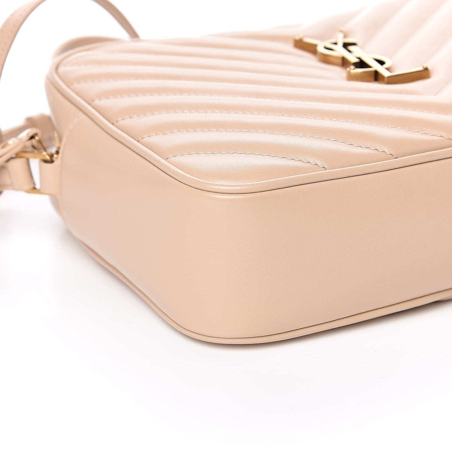 Calfskin Matelasse Monogram Lou Camera Bag Nude Powder