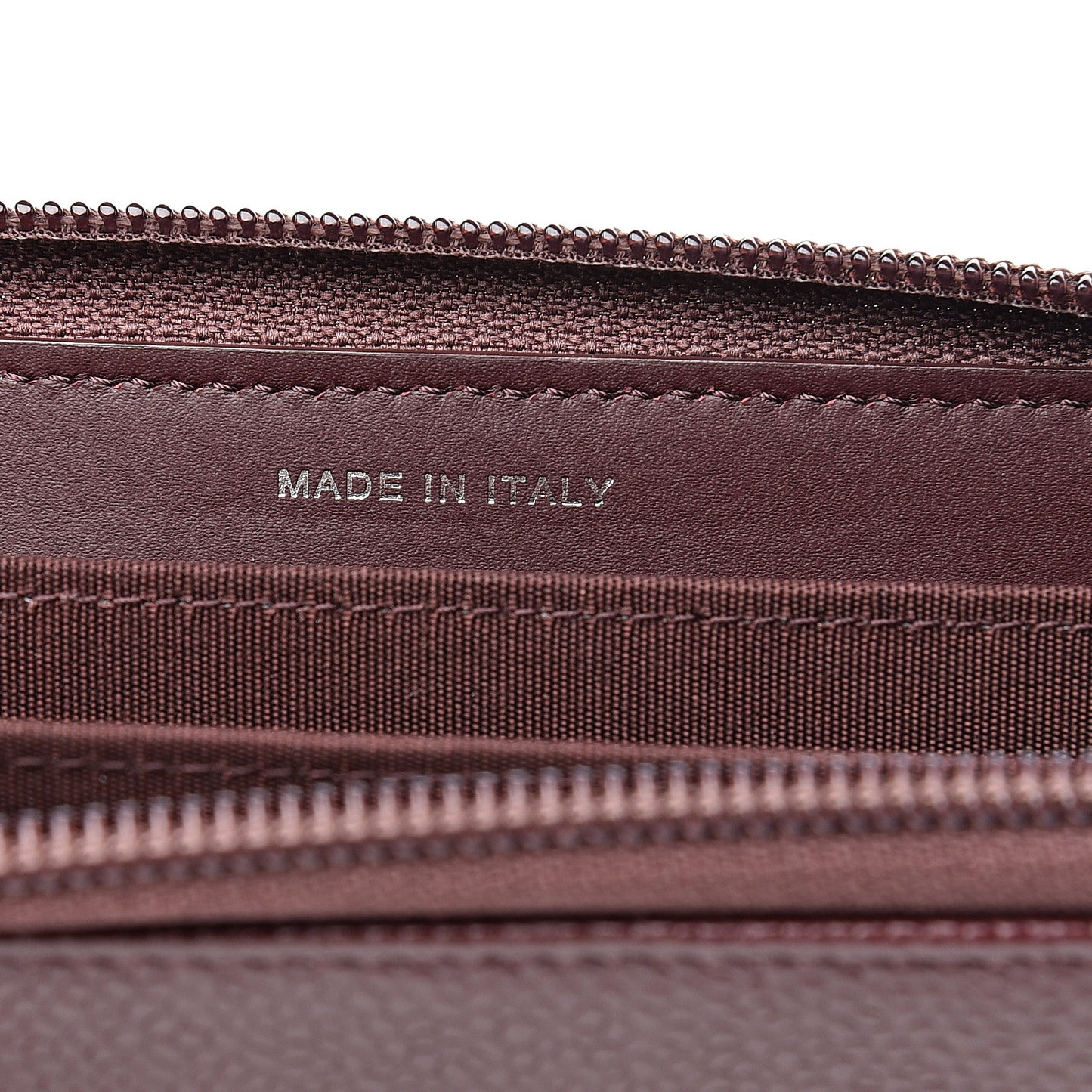 Caviar Small Timeless Zip Around Wallet Burgundy