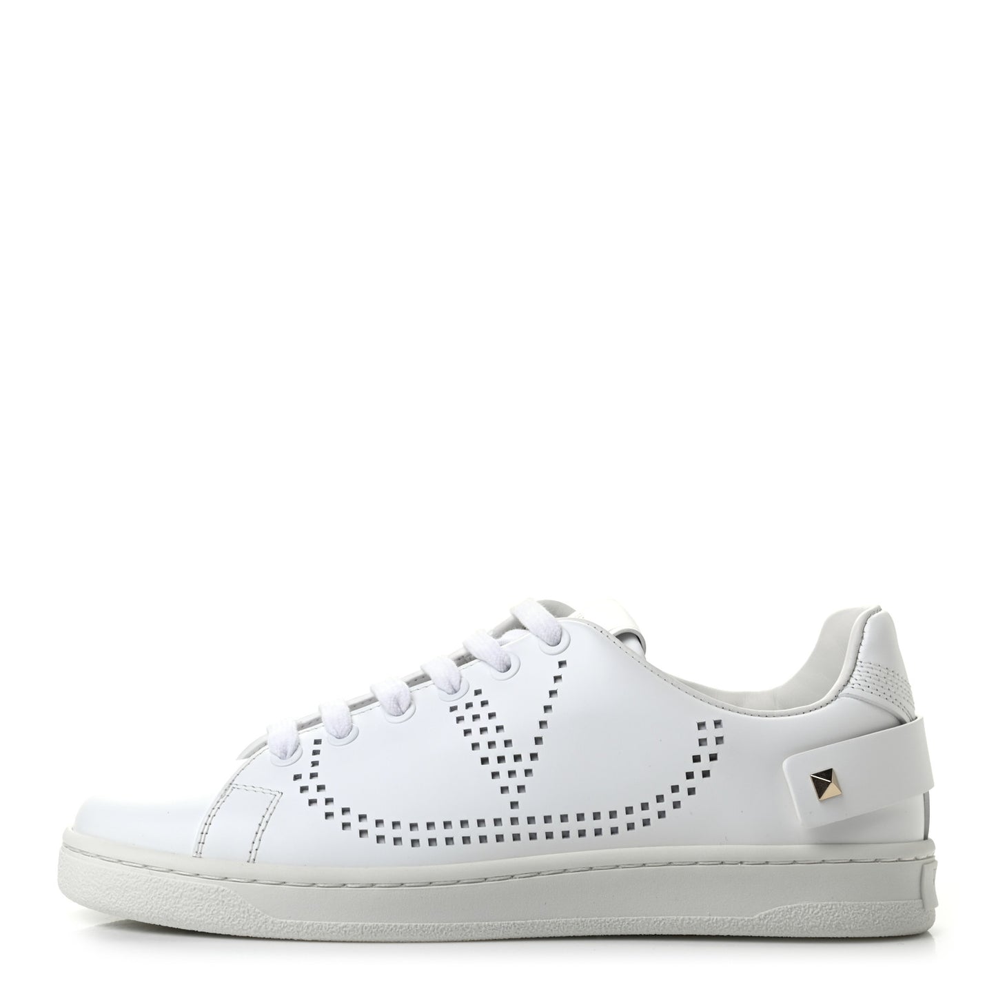 Calfskin Womens Backnet Sneakers 36 White