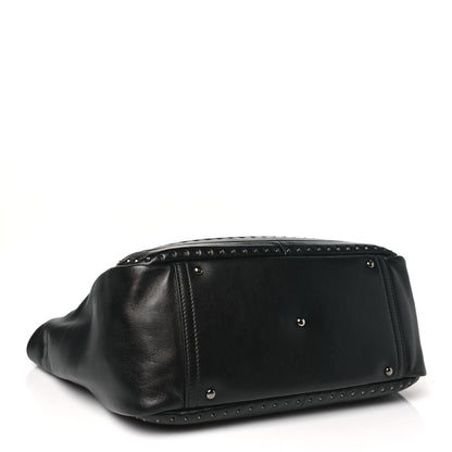 Valentino Garavani Calfskin Rockstud Hobo Tote Black 5 of 10