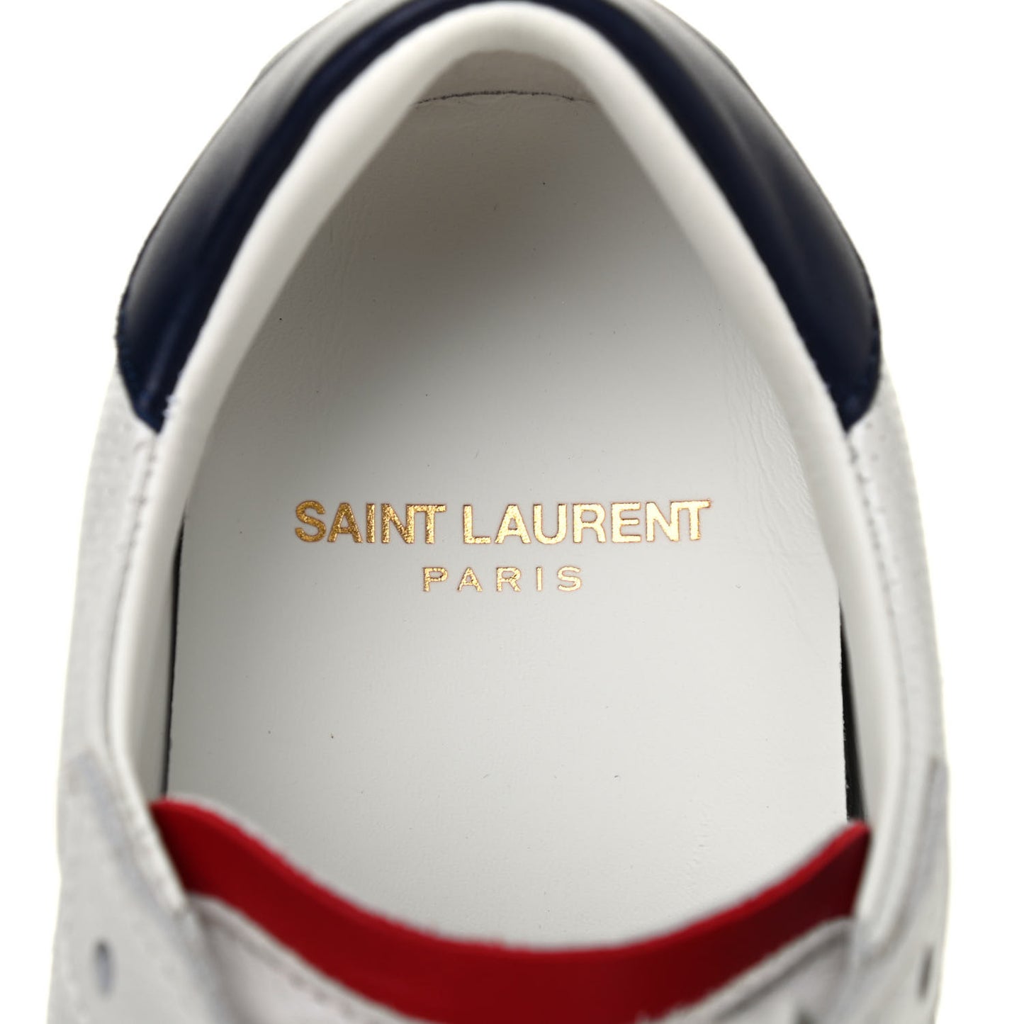 Calfskin Perforated Suede SL10 Court Classic Low Top Sneakers 36 White