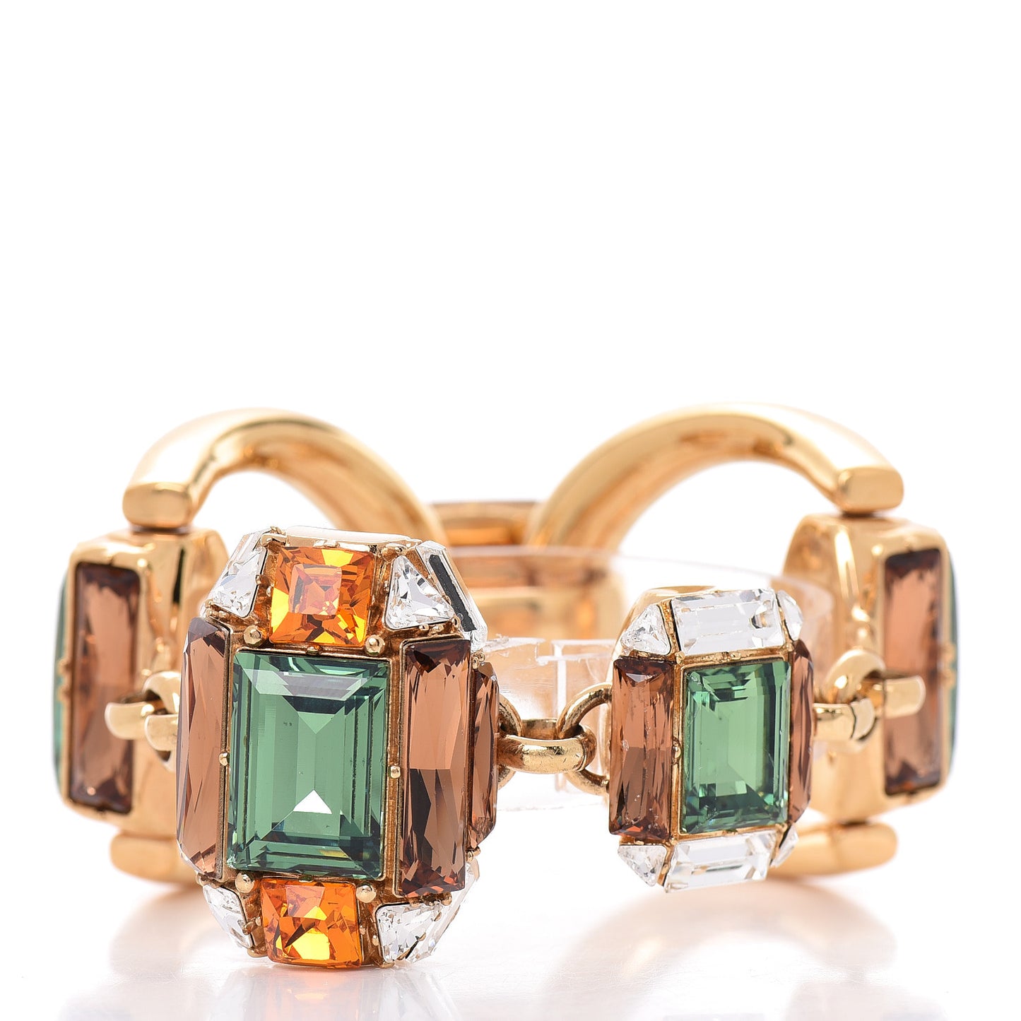 Swarovski Crystal Horsebit Bracelet 17 Gold