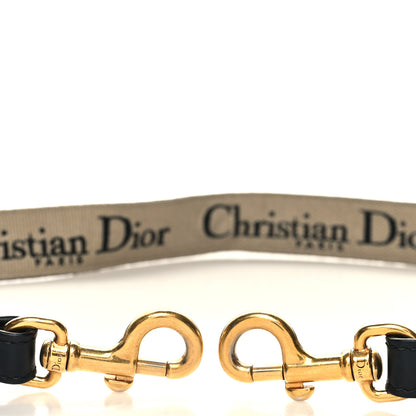 Christian Dior Canvas Embroidered Shoulder Strap Black 3 of 5