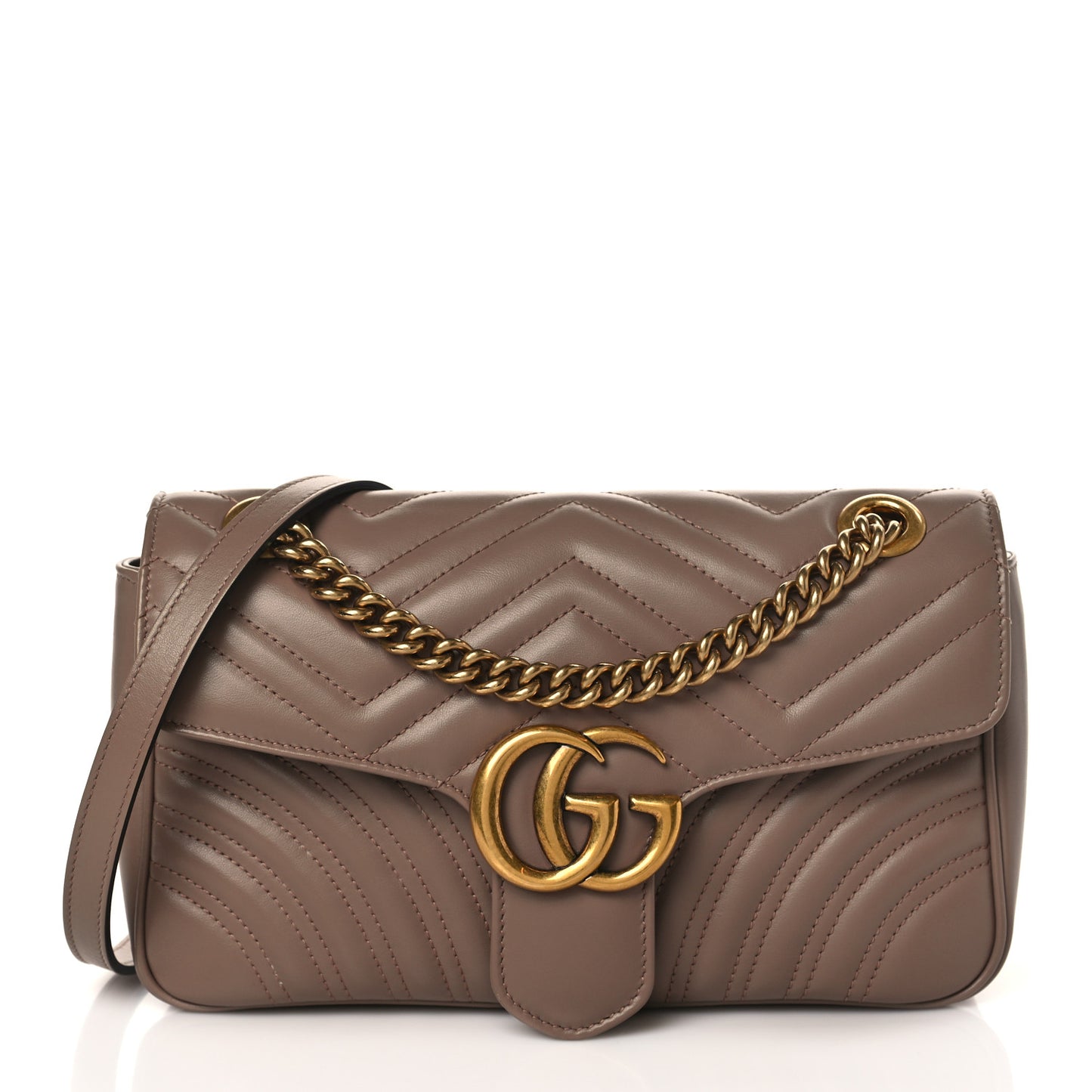 Calfskin Matelasse Small GG Marmont Shoulder Bag Porcelain Rose