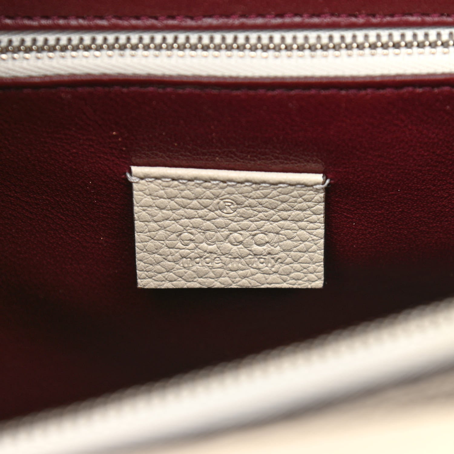 Gucci Grainy Calfskin Medium Zumi Top Handle Bag Mystic White 7 of 11