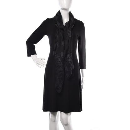 Alexander McQueen Silk Chiffon Skull Scarf Black Grey 2 of 4