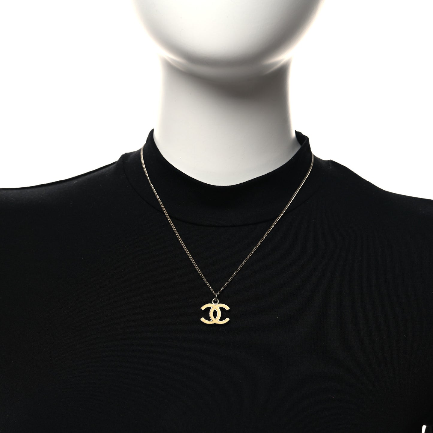 Resin CC Pendant Necklace Silver Gold