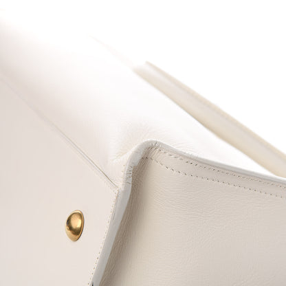 Saint Laurent Calfskin Small Classic Y Cabas White 14 of 15