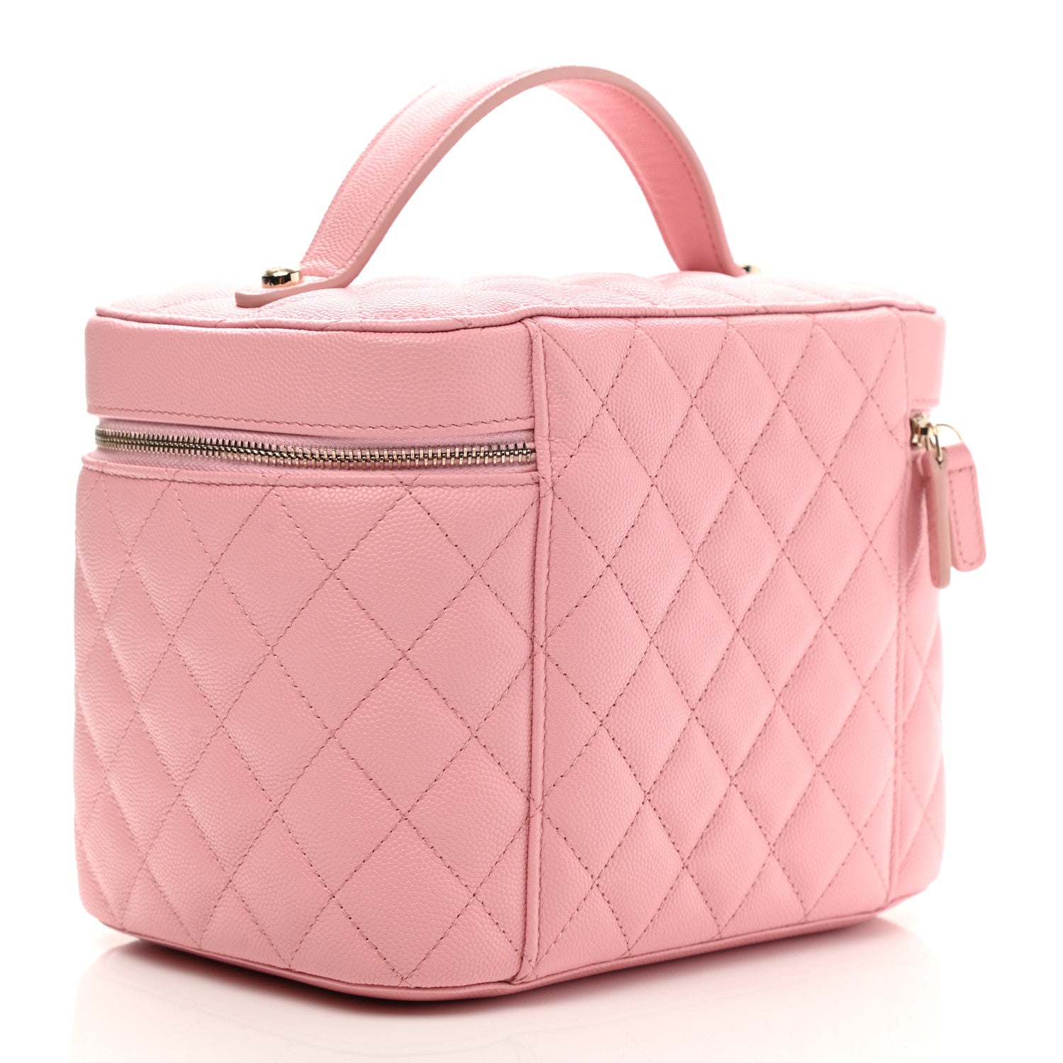 Chanel Caviar Quilted Large Vanity Pouch Pink 3 of 8