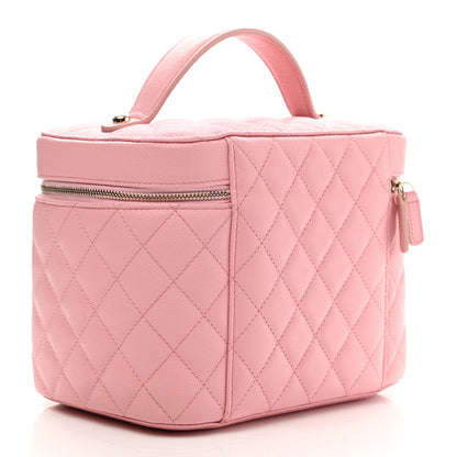 Chanel Caviar Quilted Large Vanity Pouch Pink 3 of 8