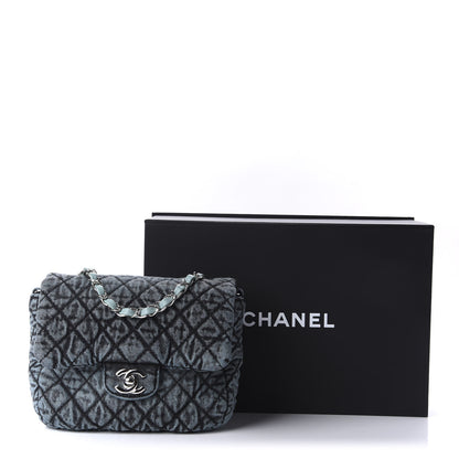 Chanel Washed Denim Quilted Small Denimpression Flap Blue Black 11 of 11