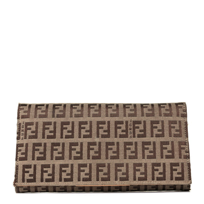 Fendi Zucchino Continental Wallet Brown 1 of 12