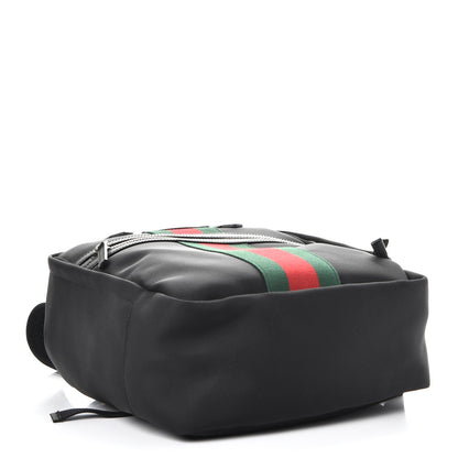 Gucci Techno Canvas Appia Calfskin Web Tote Backpack Black 4 of 7