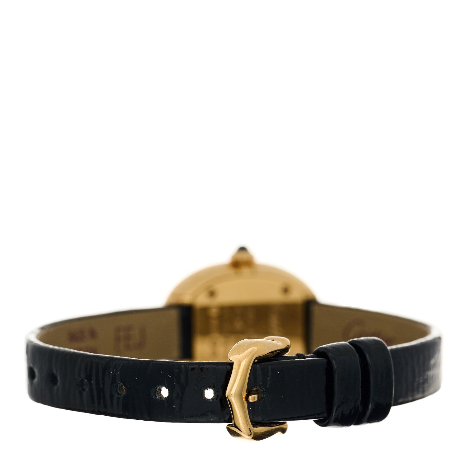 Cartier 18K Yellow Gold Calfskin 18mm Baignoire Quartz Watch 3 of 5