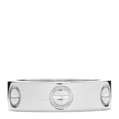 Cartier 18K White Gold 5.5mm LOVE Ring 50 5.25 3 of 4