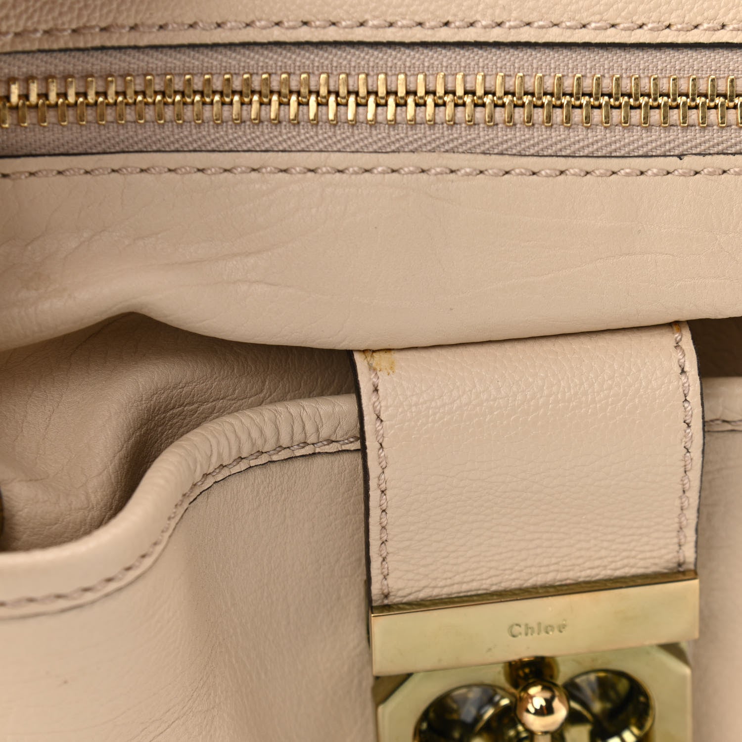 Chloe Calfskin Medium Elsie Satchel Light Tan 10 of 11