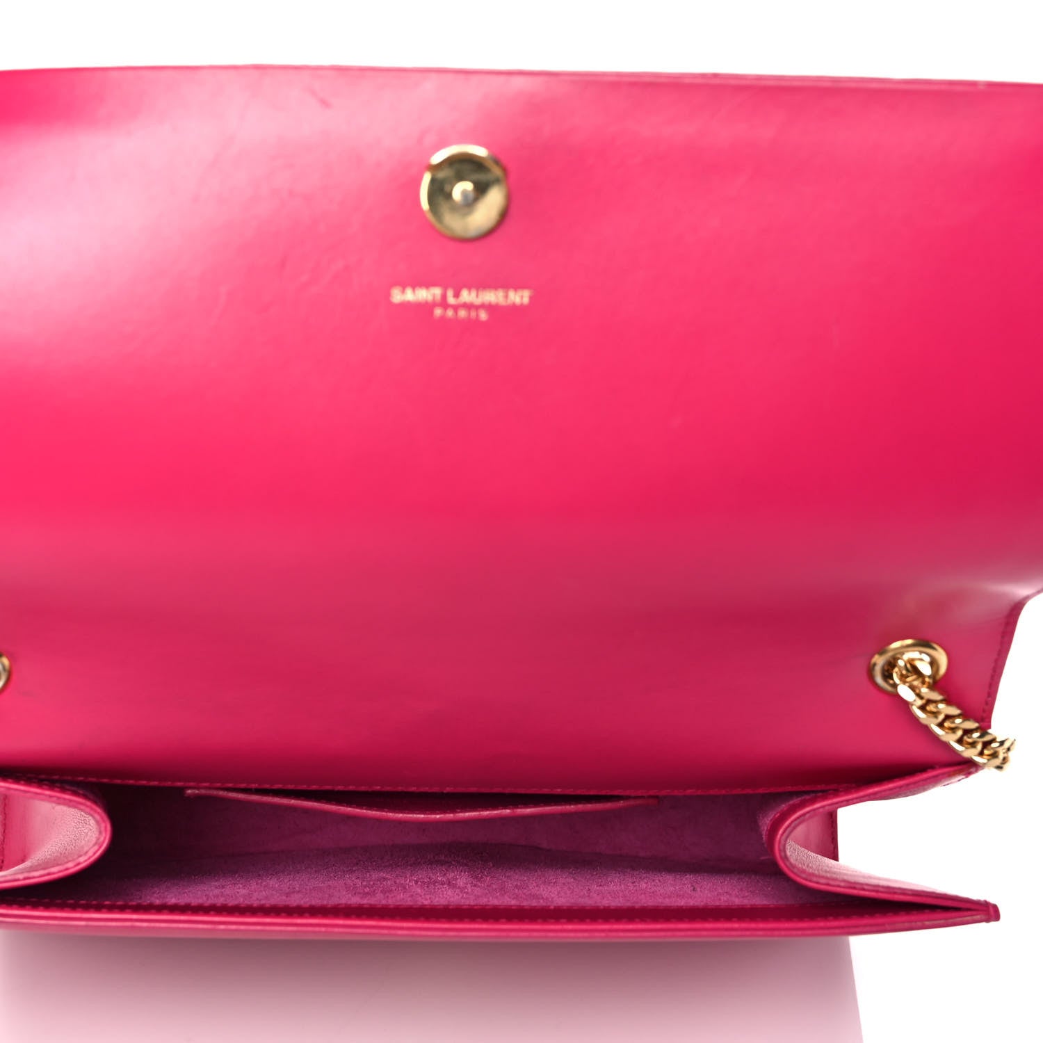 Saint Laurent Smooth Calfskin Medium Classic Monogram Kate Tassel Satchel Fuchsia 5 of 11