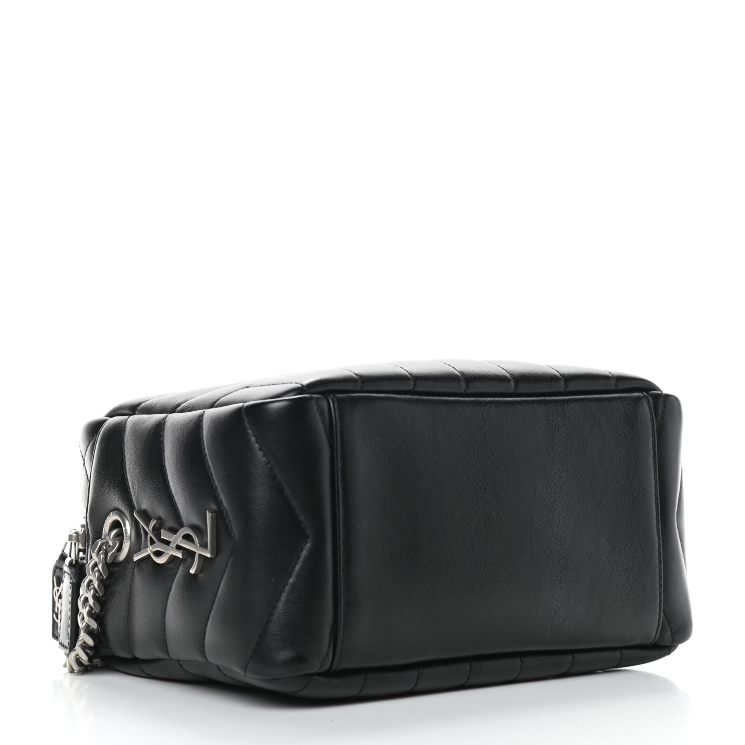 Saint Laurent Calfskin Y Quilted Monogram Small Loulou Bowling Bag Black 4 of 9