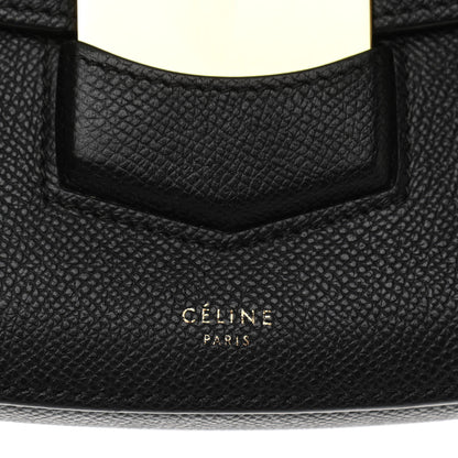 Celine Grained Calfskin Compact Trotteur Black 6 of 11