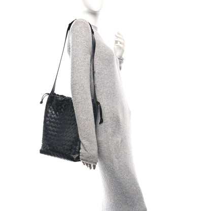 Bottega Veneta Nappa Intrecciato Biblioteca Bucket Bag Black 2 of 11