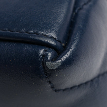 Saint Laurent Calfskin Y Quilted Monogram Small Loulou Chain Satchel Denim Blue 13 of 16