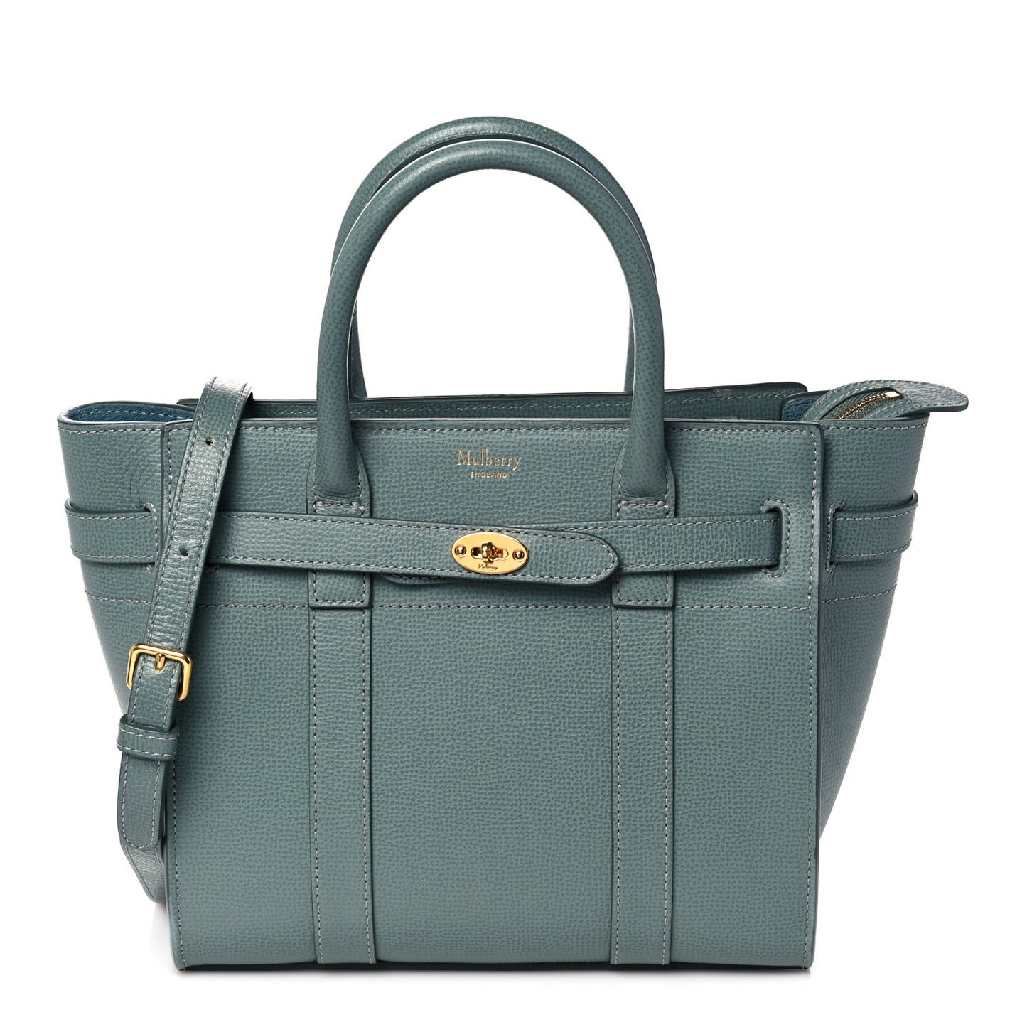 Small Classic Grain Mini Zipped Bayswater Antique Blue