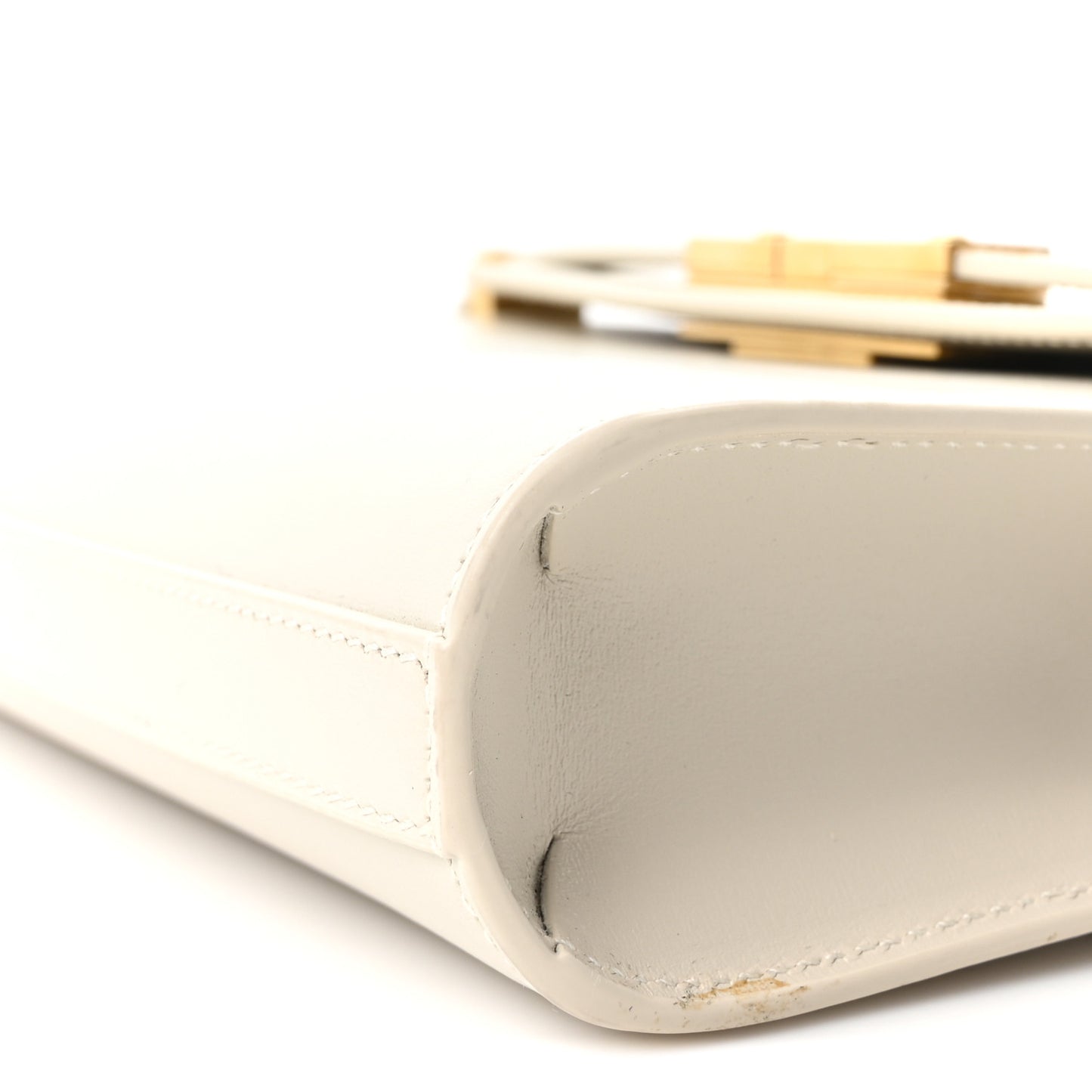 Smooth Calfskin Mini Manhattan Shoulder Bag Blanc Vintage