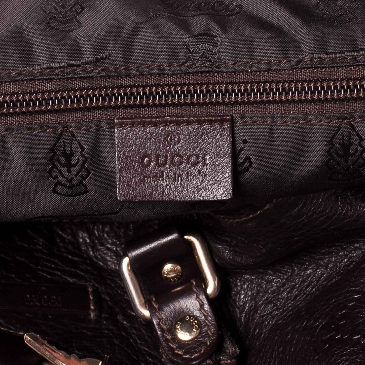Gucci Guccissima Large Carry On Duffle Chocolate 6 of 9