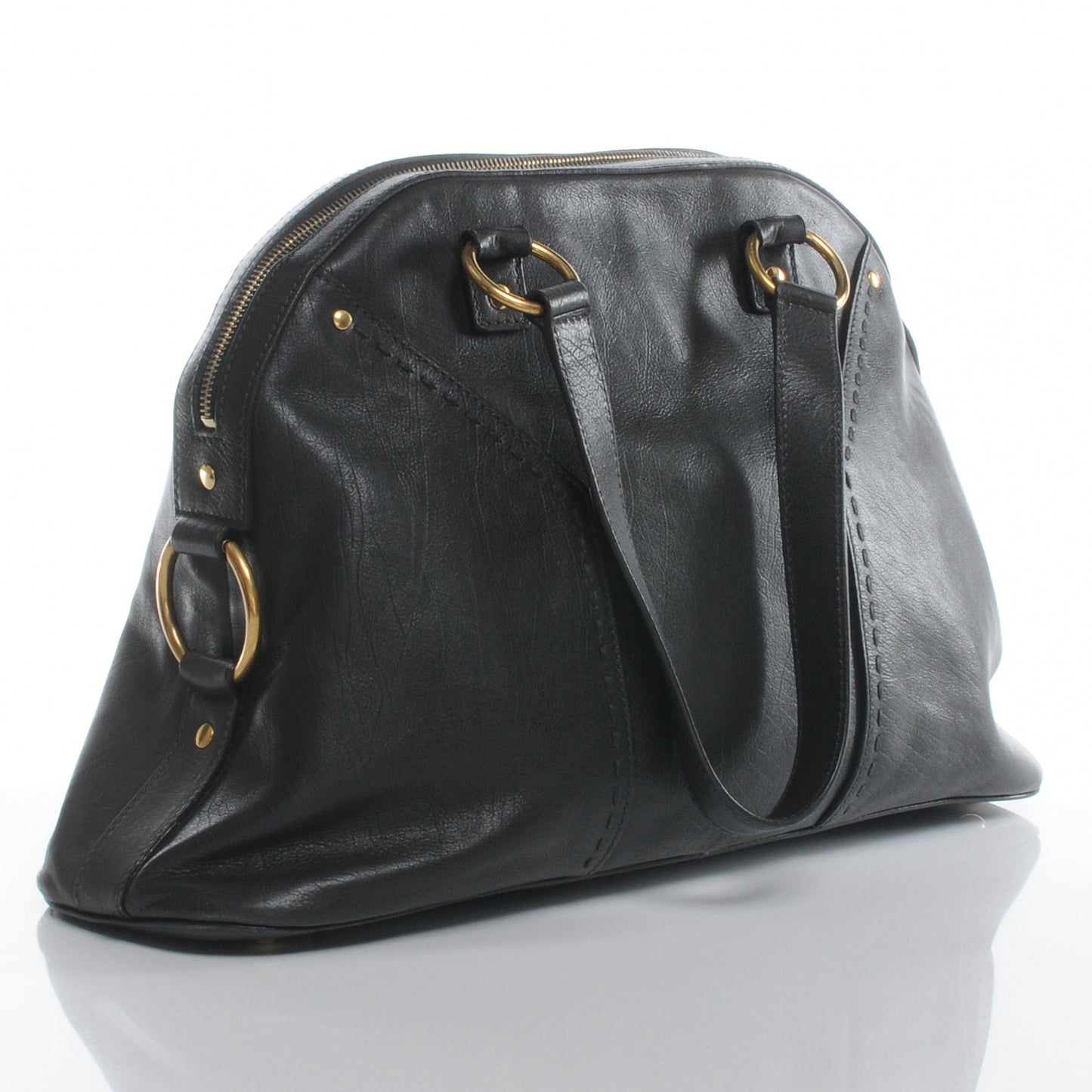 Leather Large Muse Dark Grey