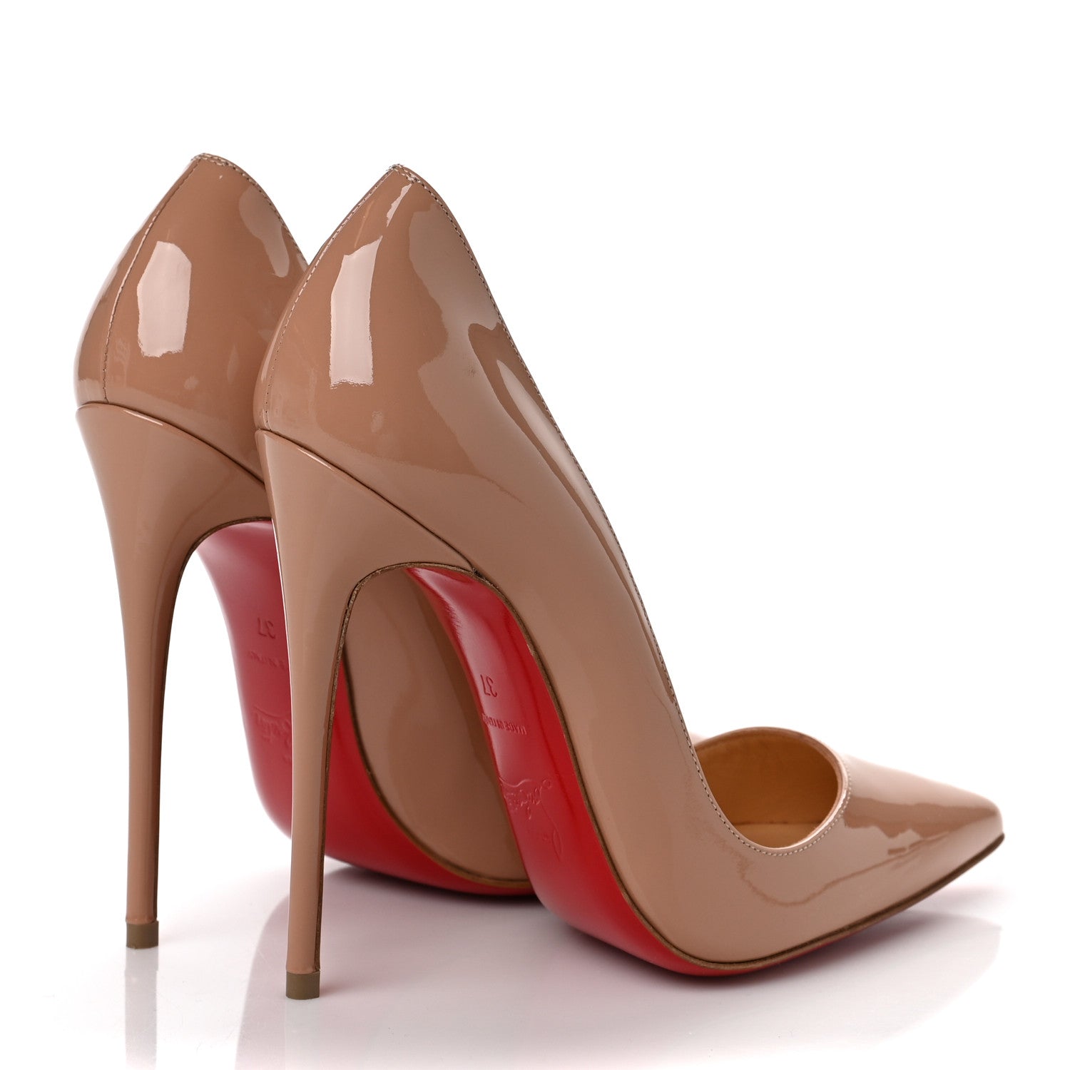 Christian Louboutin Patent So Kate 120 Pumps 37 Nude 4 of 9