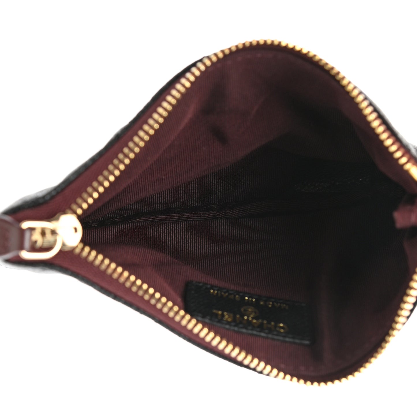 Caviar Quilted Small Cosmetic Case Black