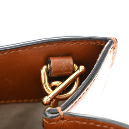 Gucci New Canvas Charisma Calfskin Crystal GG Monogram Mini Diana Tote Bag Camel Ebony 14 of 19