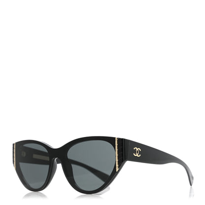 Chanel Acetate Cat Eye Sunglasses 6054 Black 1 of 7