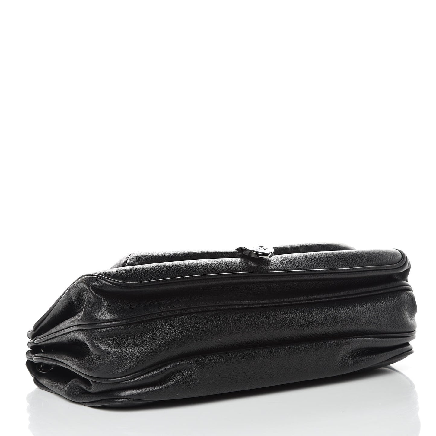 Caviar Mademoiselle Lock Accordion Flap Black