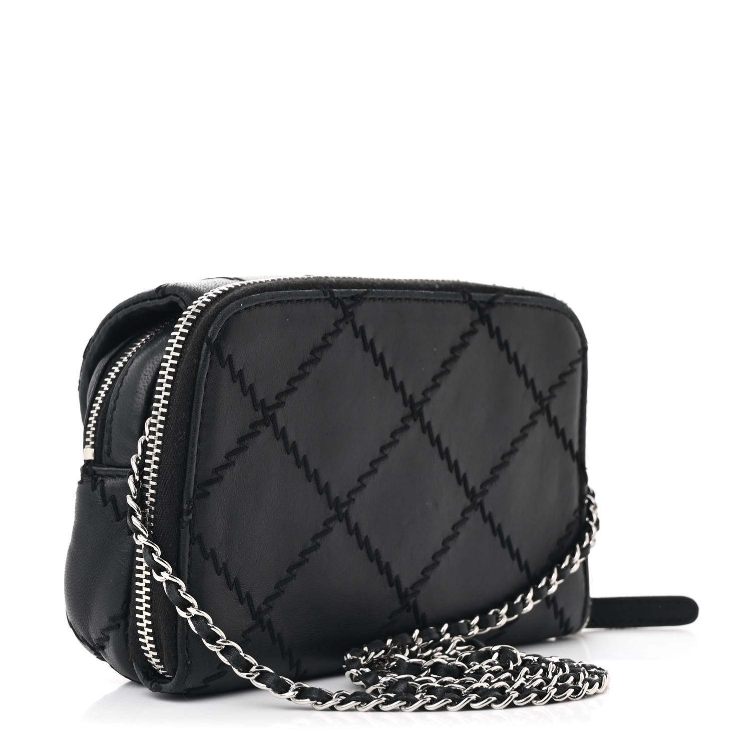 Chanel Lambskin Stitched New Mini Flap Black 3 of 13